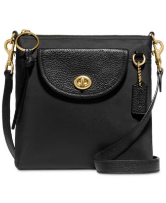 coach black and gold crossbody