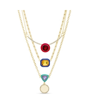 image of Kensie Rhinestone Layered Necklace