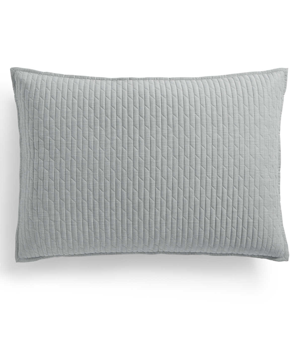 Bedford Geo Quilted Sham, King, Created for Macy's - Grey