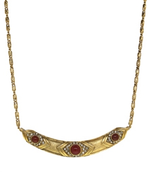 image of T.r.u. by 1928 14 K Gold and Crystal Collar Necklace