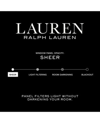 Shop Lauren Ralph Lauren Rubin Sheer Back Tab Rod Pocket Curtain Panel In Dark Gray