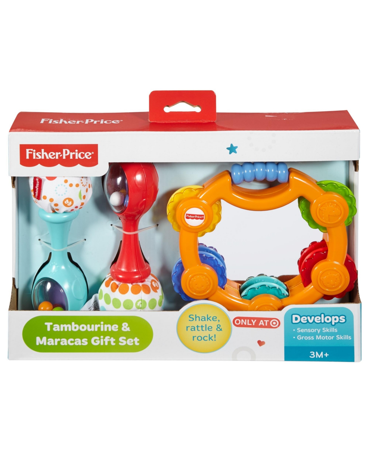 Fisher Price Tambourine & Maracas Gift Set In Multi