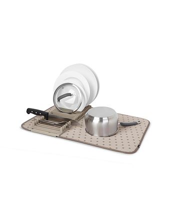 Umbra - A dish drying rack is a kitchen essential. Udry's patented design  combines a durable, molded plastic (BPA-free) dish drying rack (dishwasher  safe) together with a lightweight, super-absorbent microfiber dish drying