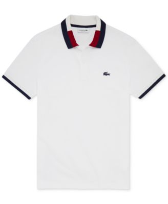 all white lacoste shirt