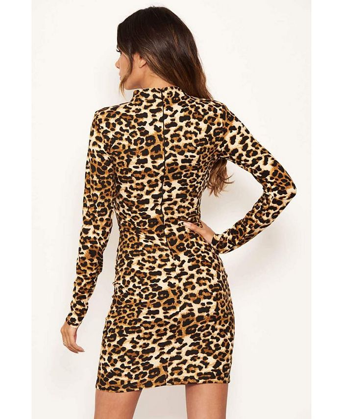ax paris pink leopard print dress