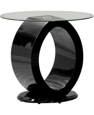 mason black side table