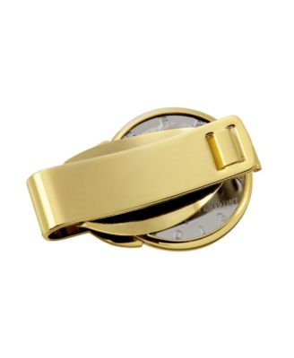 Men's Selectively Gold-Layered Presidential Seal Half Dollar Coin Money Clip