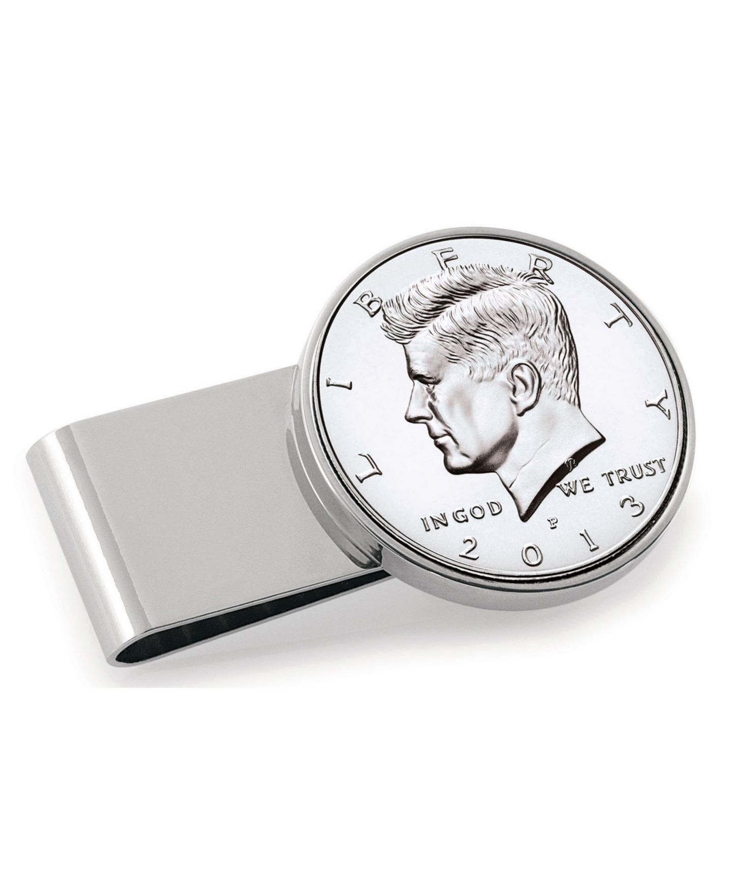 Мужской зажим для денег из стали American Coin Treasures с монетой JFK Half Dollar — фото 1