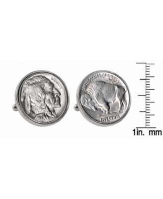 Buffalo Nickel Bezel Coin Cuff Links