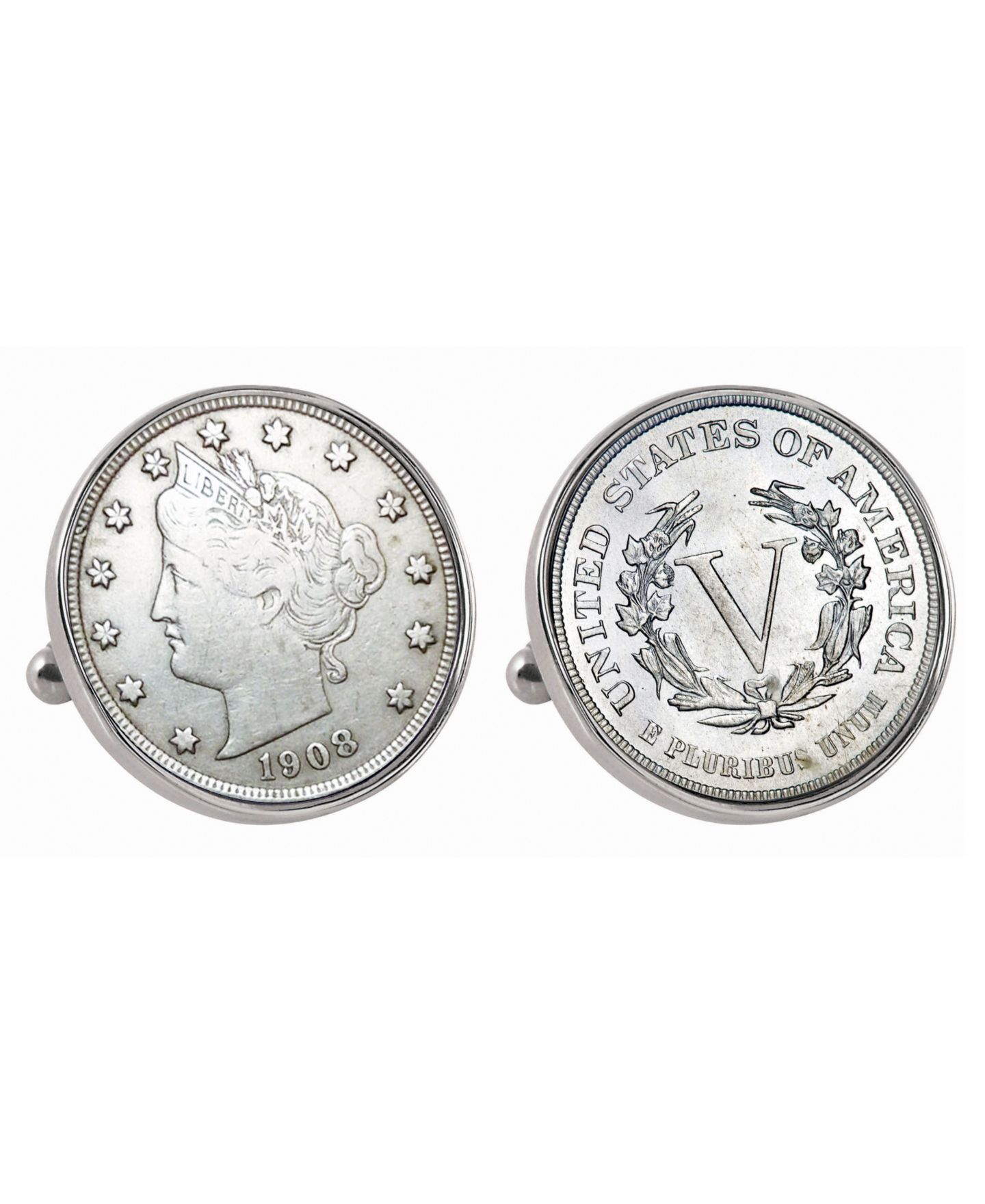 Мужские запонки American Coin Treasures Liberty Nickel Bezel Coin Cuff Links — фото 1