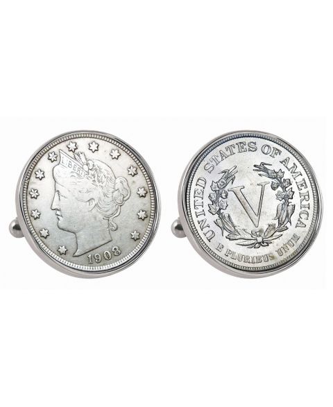 Мужские запонки American Coin Treasures Liberty Nickel Bezel Coin Cuff Links