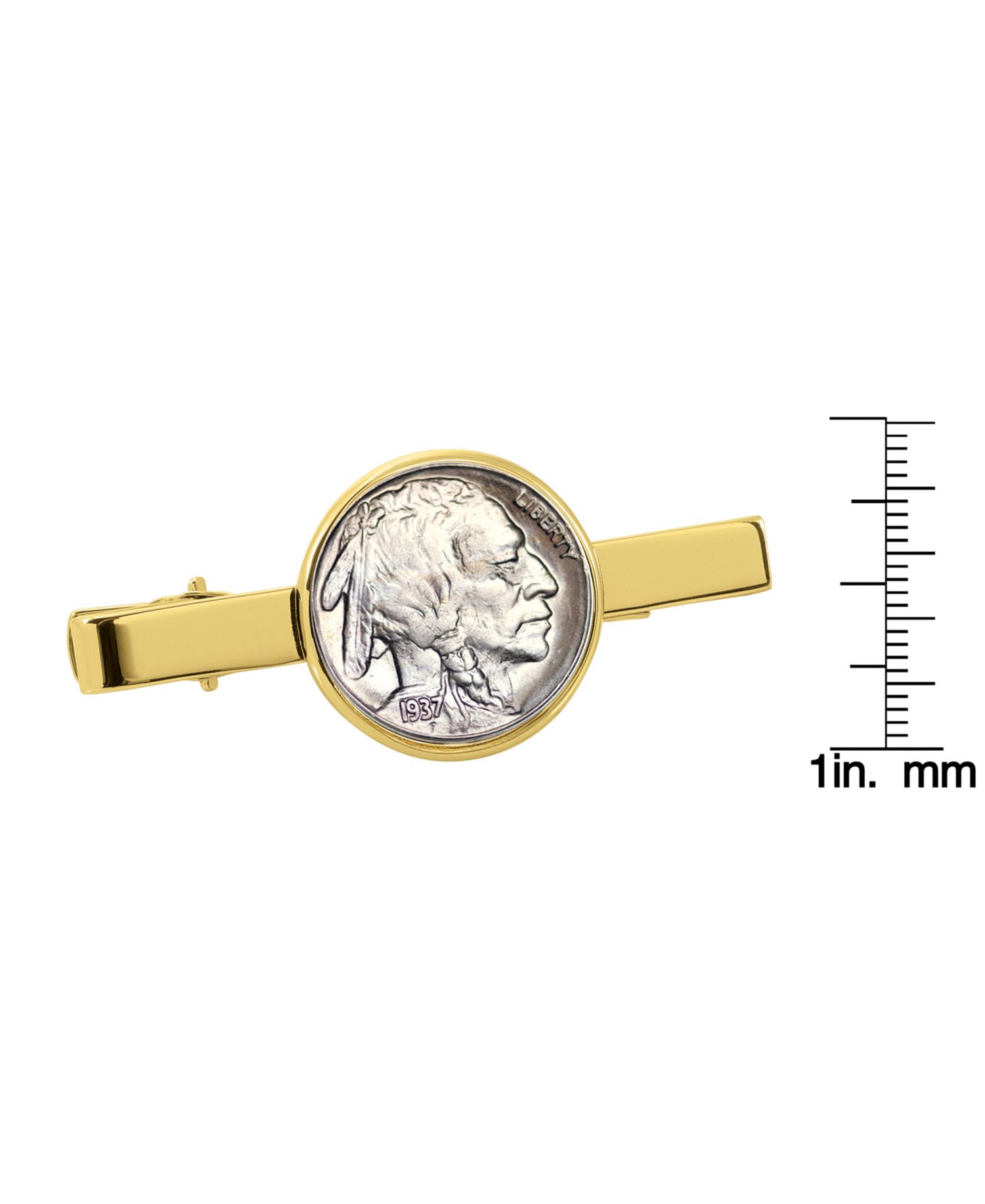 Buffalo Nickel Coin Tie Clip