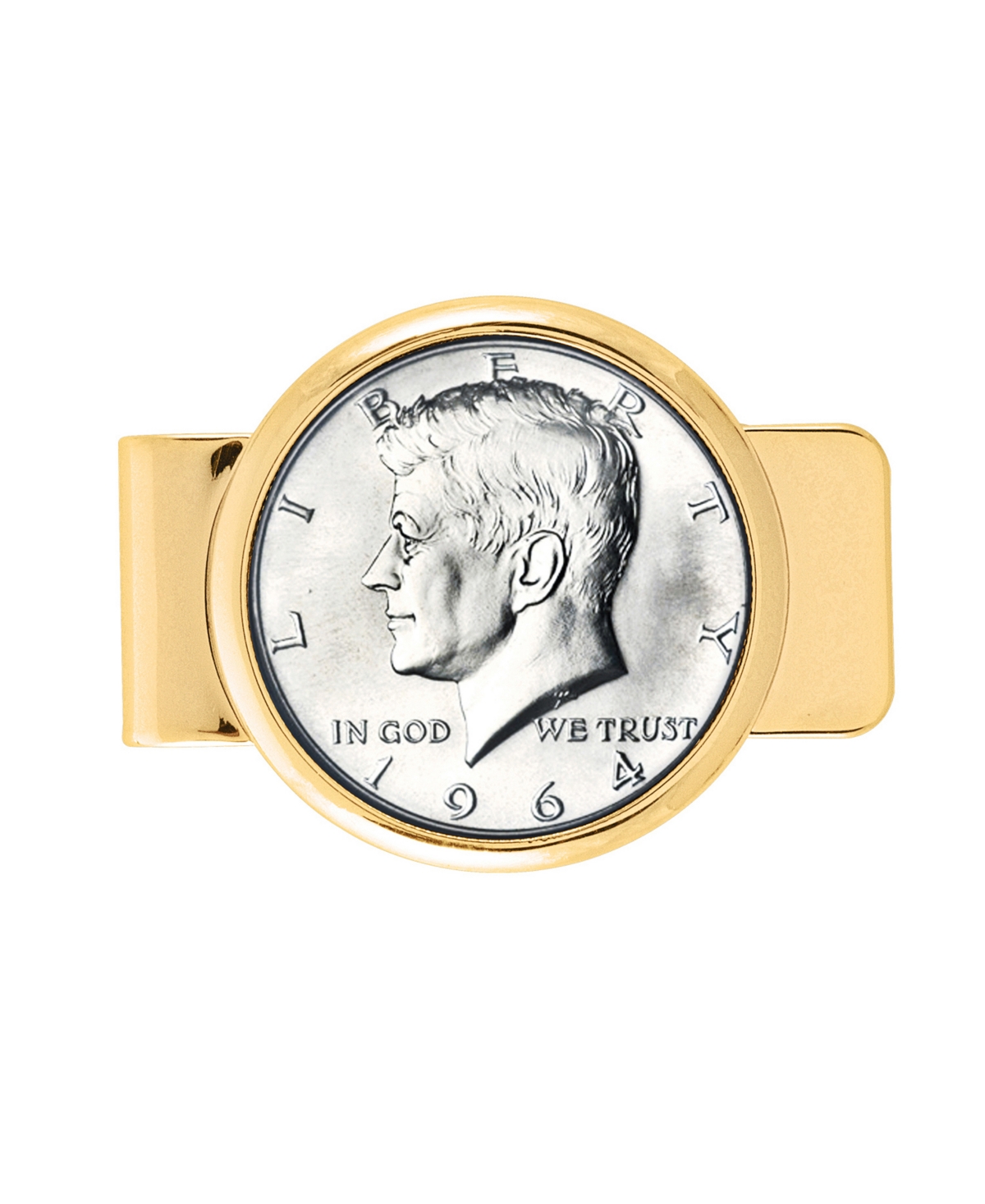 Men's American Coin Treasures 1964 First-Year-Of-Issue Silver Jfk Half Dollar Coin Money Clip - Gold