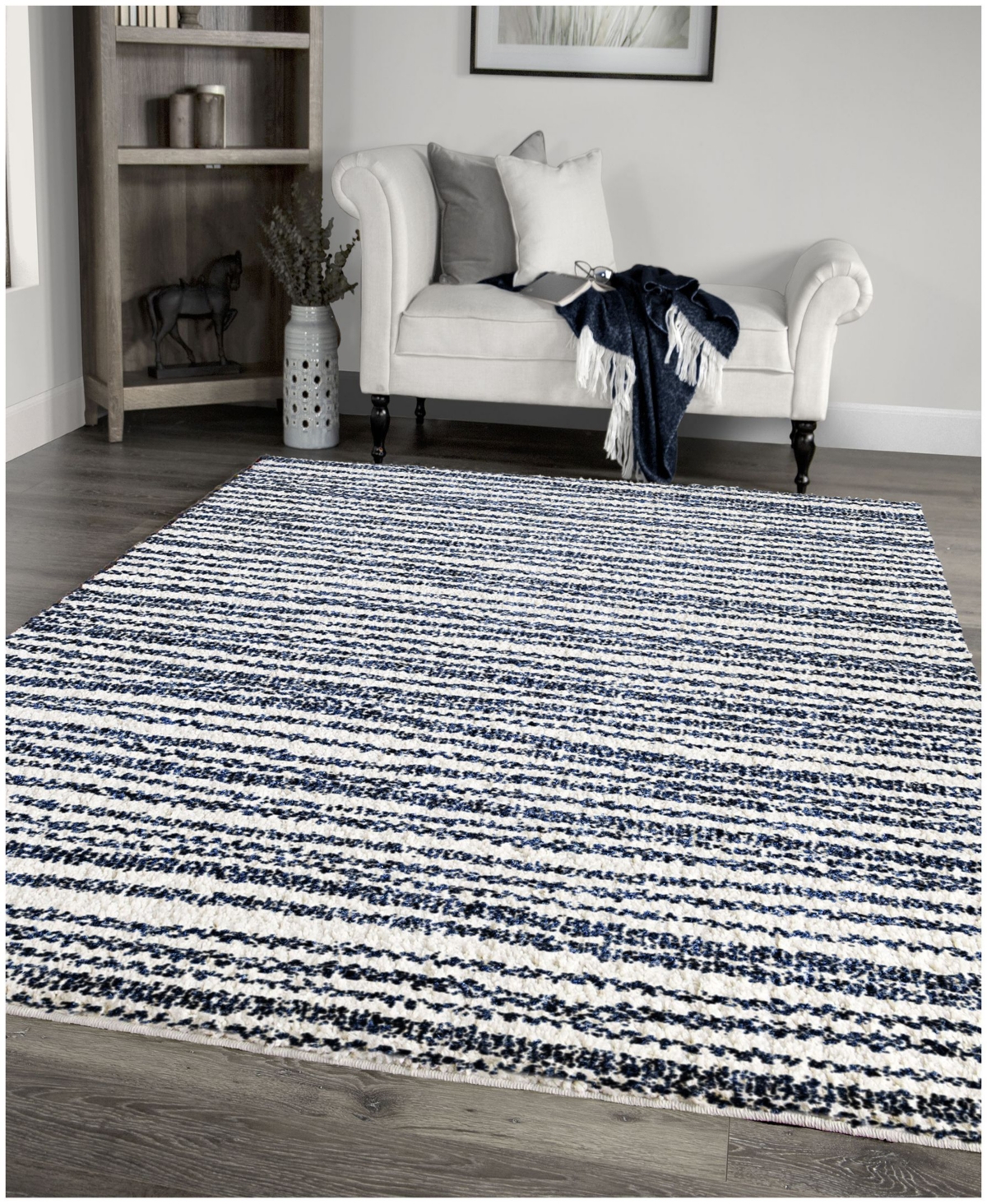 Closeout! Orian Cotton Tail Knitted All Over Neutral 6'7" x 9'6" Area Rug