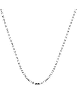 Paper Clip Link Chains in Gold or Silver Plate in 18" or 24"