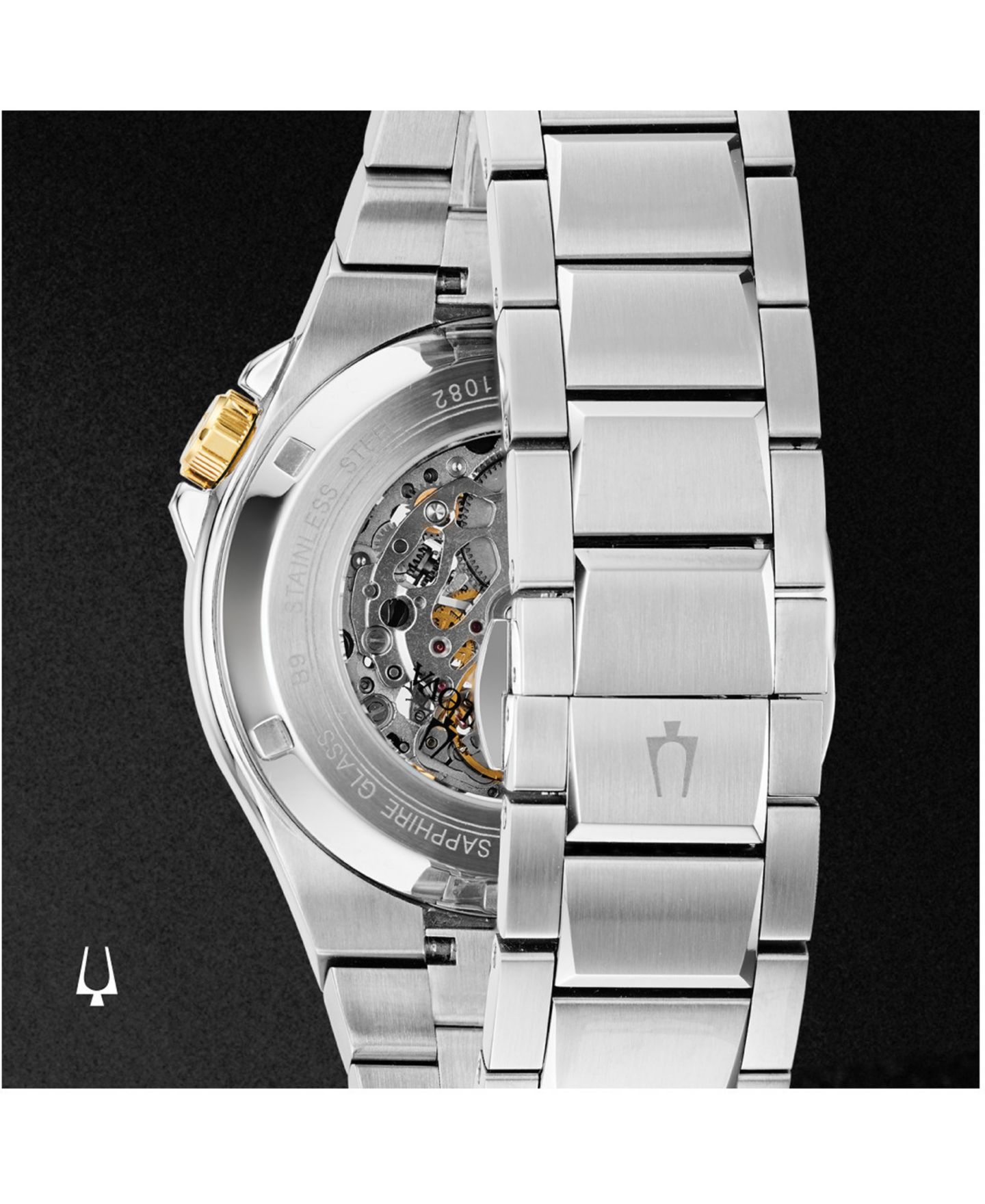 Мужские часы Bulova Automatic Maquina Stainless Steel Bracelet Watch 46mm — фото 6