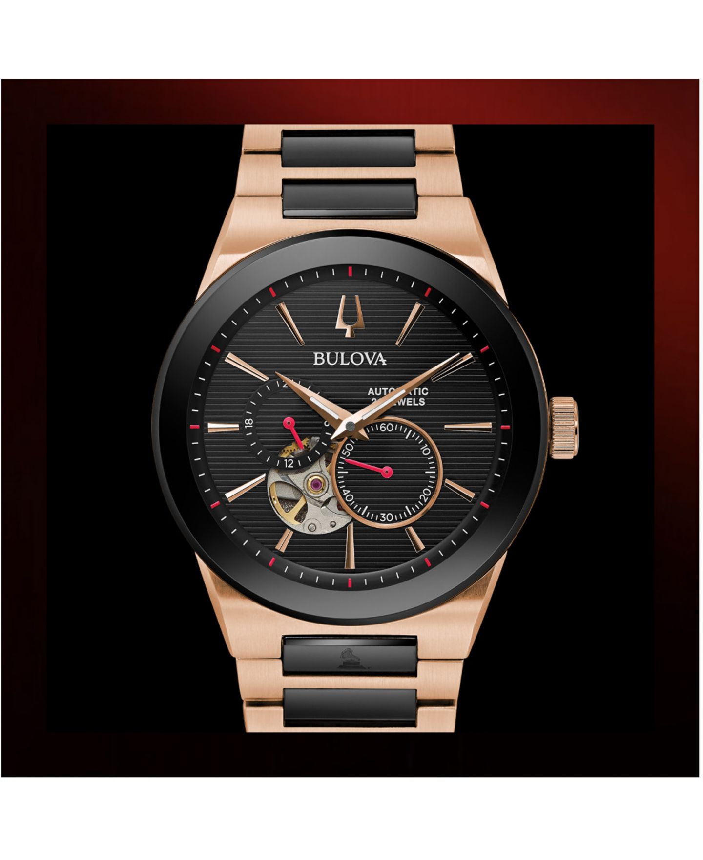 Мужские часы Bulova Automatic Grammy Two-Tone Stainless Steel Bracelet Watch 41mm — фото 4