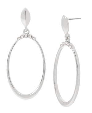 image of Jessica Simpson Stone Crown Gypsy Hoop Earrings