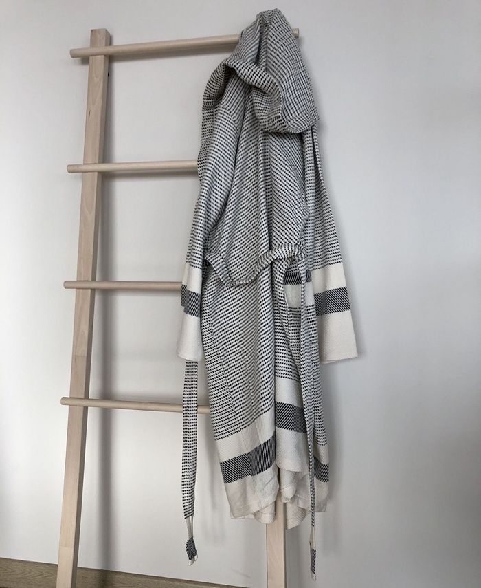 Olive and Linen Pixel Towel Robe - Macy's