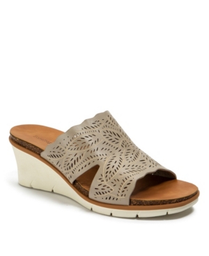 Baretraps Barb Laser Cut Slip-on Wedge Sandals Women's Shoes