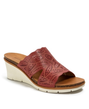 Baretraps Barb Laser Cut Slip-on Wedge Sandals Women's Shoes