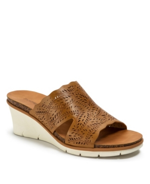 Baretraps Barb Laser Cut Slip-on Wedge Sandals Women's Shoes