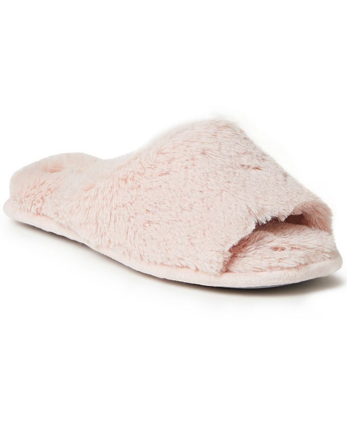 Dearfoams Women s Cindy Furry Slide Slipper Macy s