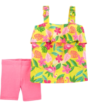 Baby Girls 2-Piece Tropical Tank and Short Set