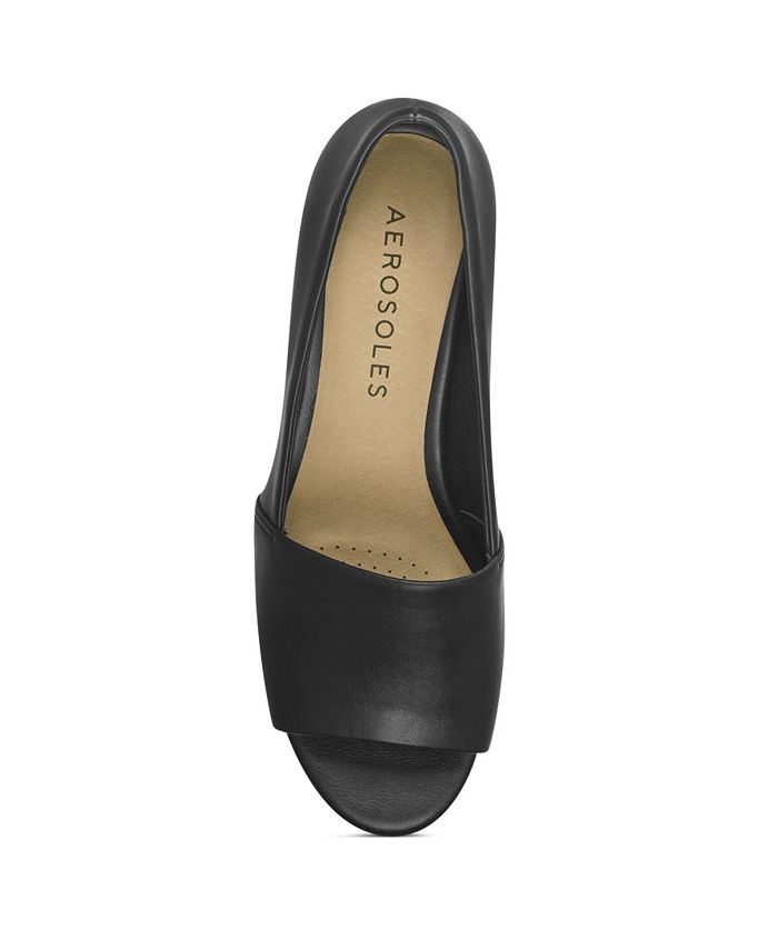 aerosoles application peep toe wedges