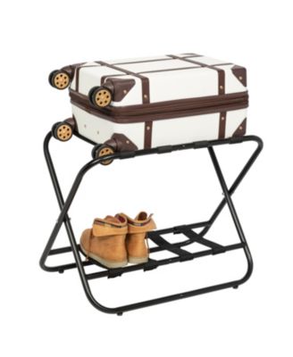 Honey Can Do - Collapsible Black X-Frame Luggage Rack