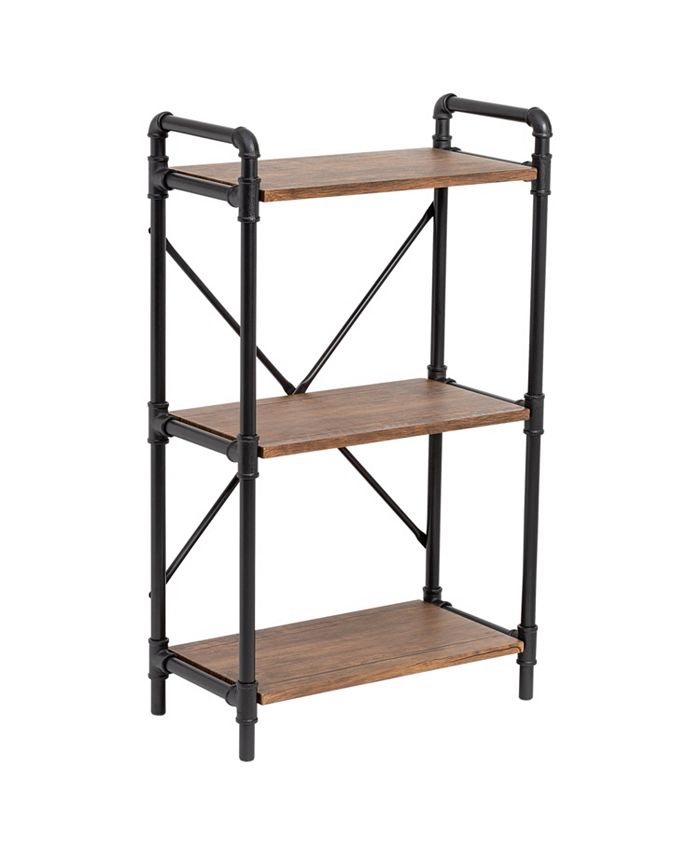 Honey Can Do 3Tier Industrial Black Bookshelf Macy's