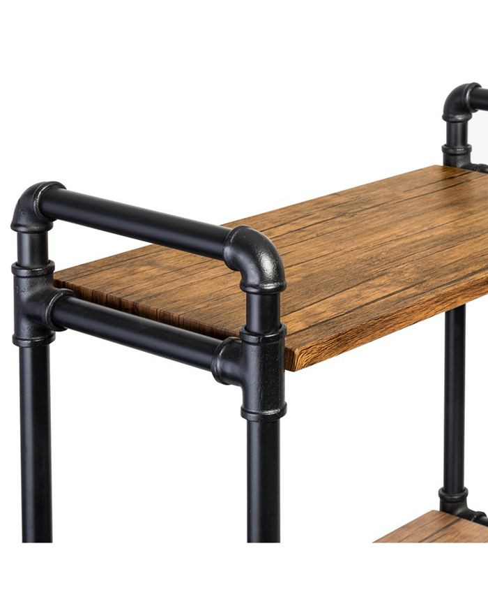 Honey Can Do 5Tier Industrial Black Bookshelf Macy's