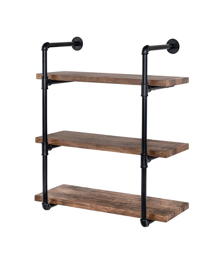 Honey Can Do 3Tier Black Industrial Wall Shelf Macy's