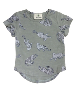 Earth Baby Outfitters Baby Boys and Girls Organic Cotton Leopard T-Shirts