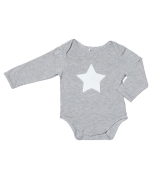 Earth Baby Outfitters Baby Boys Rayon from Bamboo Embroidery Star Long Sleeve Onesie