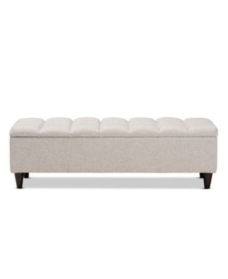 Brette Mid-Century Modern Upholstered Storage Bench Ottoman