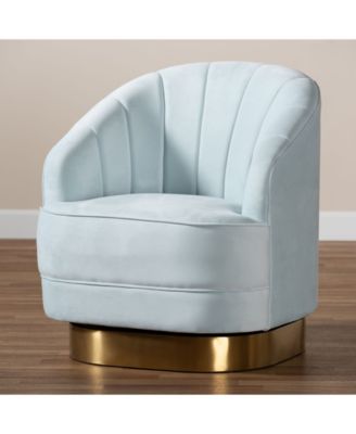 Fiore Glam and Luxe Upholstered Swivel Accent Chair