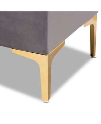 Valere Glam and Luxe Upholstered Button Tufted Storage Ottoman