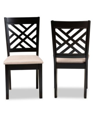 Caron Transitional 2 Piece Dining Chair Set with Seat