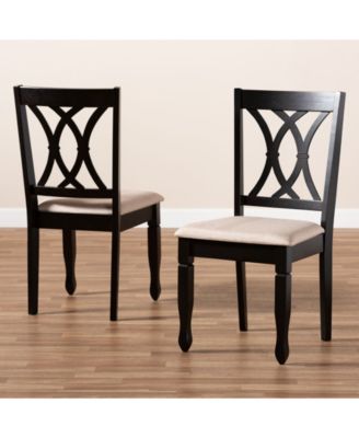 Reneau Transitional 2 Piece Dining Chair Set with Seat