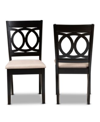 Lenoir Transitional 2 Piece Dining Chair Set with Seat