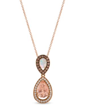 image of Le Vian Chocolatier Multi-Gemstone (1-5/8 ct. t.w.) & Diamond (3/8 ct. t.w.) 18