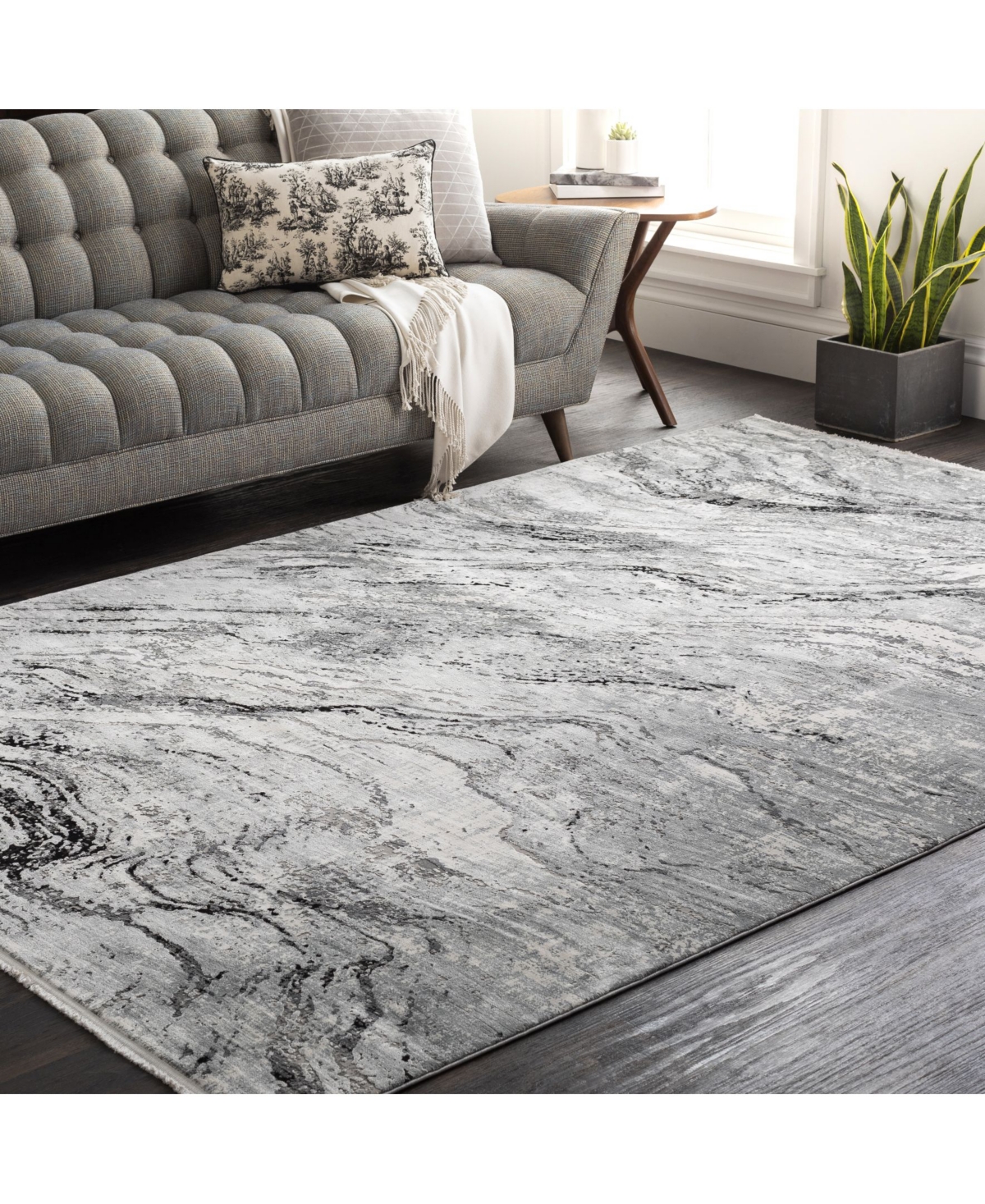 Surya Solar Sor-2309Runner Area Rug - Charcoal