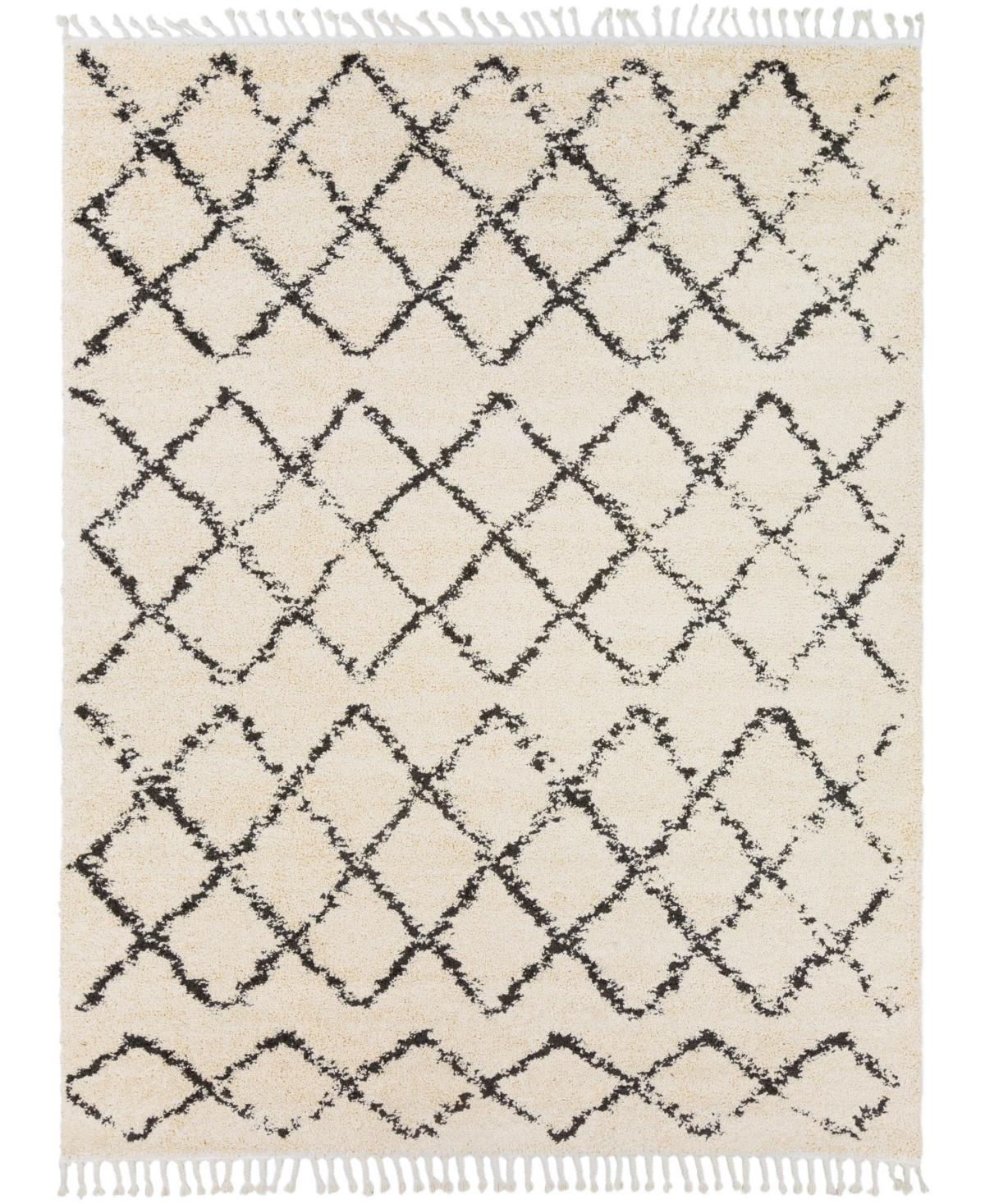 Surya Berber Shag Bbe-2300 Charcoal 7'10in x 10'2in Area Rug - Charcoal