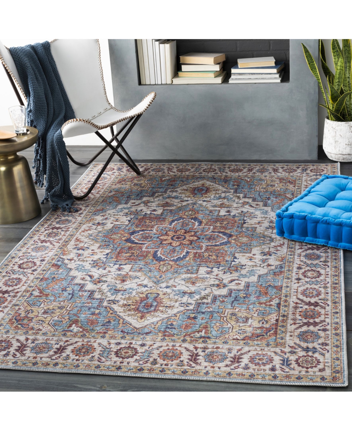 Livabliss Iris Irs-2301Area Rug - Navy