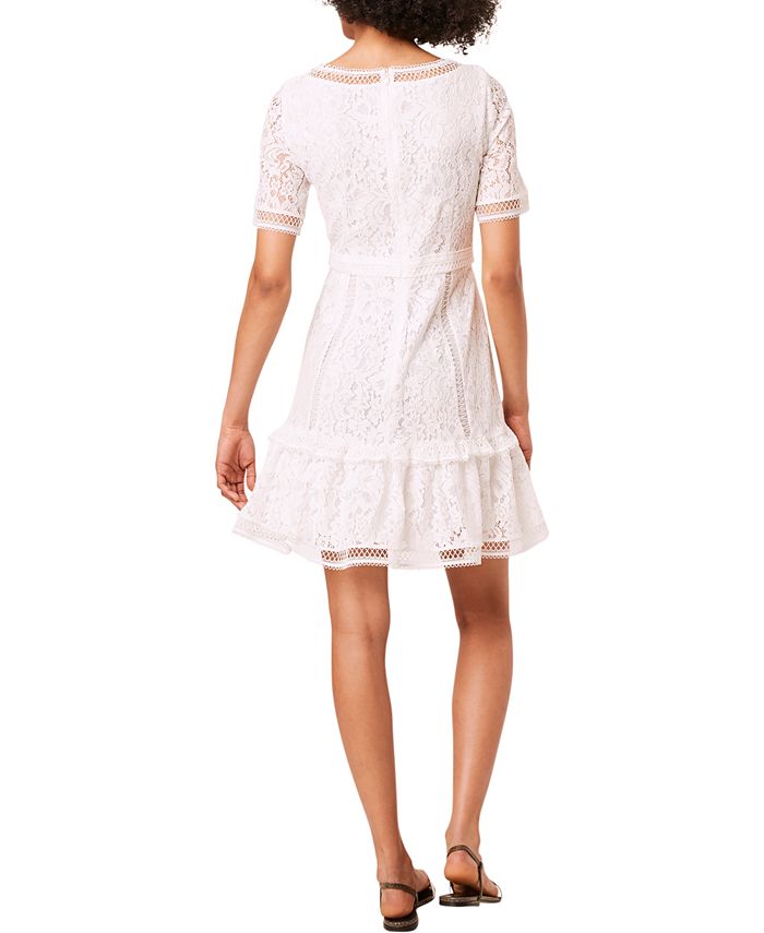 French Connection Amisha Mixed Lace Dress - Macy's