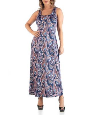 paisley casual plus size maxi dresses
