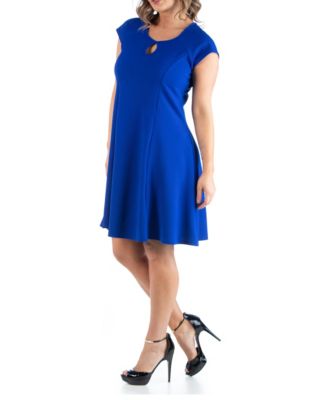 Plus Size Keyhole Neck Dress