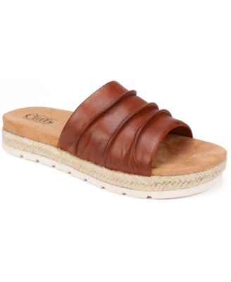 white mountain helga sandals leopard