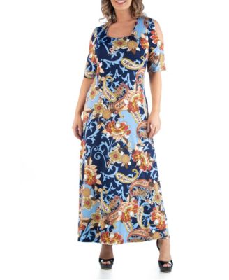 paisley casual plus size maxi dresses